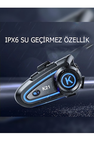 K21 Motosiklet Kask Interkom Rgb Işıklı