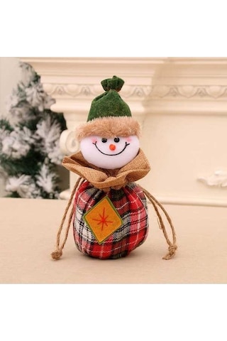 Novahub Yeni Üç Şeker Noel Karikatür Kapanış Hediye Çantası Çantası Çan Boyutlu Sz