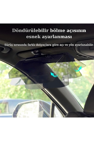 Araç İçi Güneş Siperliği Ön Cam Güneşliği Gece Gündüz Parlama Engelleyici Güneşlik Araç Gözlüğü Siyah