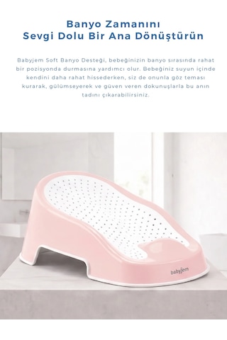 Babyjem Soft Banyo Desteği Bebek Yıkama Yardımcısı Soft Pembe