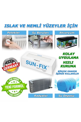 Sun-fix Aqua Macun Kaynak Yapıştırıcı Islak Nemli Alanlar İçin 50 Gr Yeni Geliştirilmiş Formül