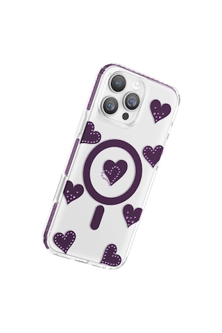 İphone 16 Pro Max Uyumlu Kılıf M-safe Şarj Özellikli Zore Paris Elvo Sert Pc Kapak Bordo