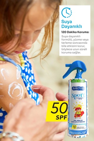 Suya Dayanıklı Güneş Sprey 50 Spf 200 Ml