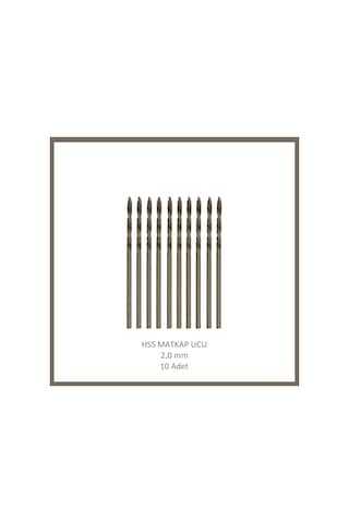 Hss Matkap Ucu 2 Mm, Metal, Ahşap, Plastik İçin 10 Adet