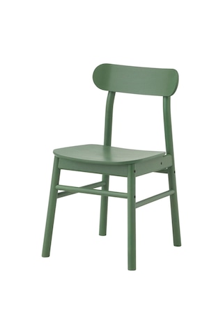 Rönnınge Ahşap Sandalye, Yeşil Renk 1 Adet