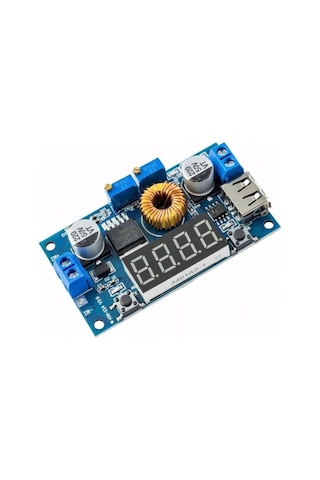 Xl4015 75w 5a Dc-dc Voltmetre Ekranlı 4digits Voltaj Düşürücü Modül
