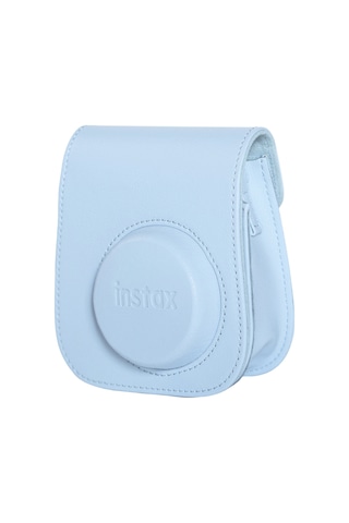 Fujifilm Instax Mini 12 Fotoğraf Makinesi + Çerçeve + Deri Kılıf Seti Mavi