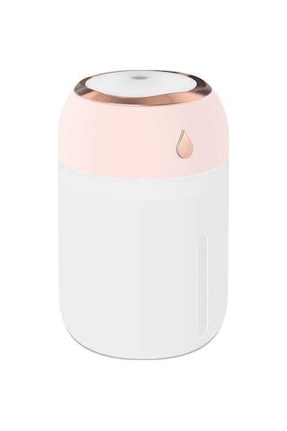 Novahub 330ml Pembe Taşınabilir Nemlendirici - 7 Renkli Led Işık, Sessiz, Ev & Araç Kullanımı