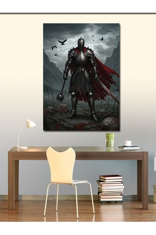 Kanvas Tablo Kılıçlı Kara Şövalye 50cmx70cm