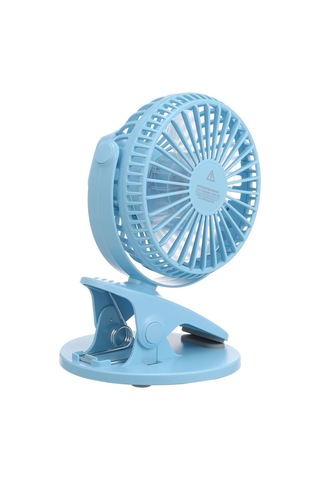 Vkemall Fan 3 Rüzgar Hızı, Usb Şarj, 360 Derece Dönüş, Mavi Mini Masa Fanı