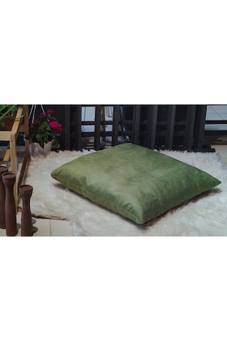 Colormix Kare Yer Minderi, Bahçe Minderi, 70x70 Minder, Yer Minderi, Haki