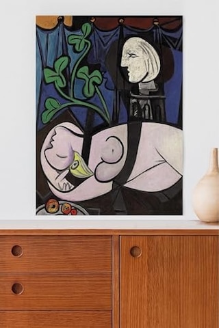 Pster20016 Yeşil Yapraklar Ve Büst - Pablo Picasso Sanatsal Poster 80 X 115