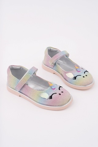 Muggo Paty Cırtlı Ve Simli Günlük Kız Çocuk Babet Lila