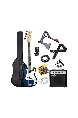 Midex Cbg-460bl 46 İnç 4/4 Yetişkin Amfili Bas Gitar Seti Blue