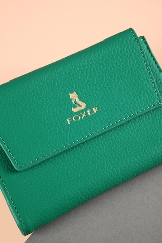 Foxer Sofya Hakiki Deri Kadın Kartlık Ve Cüzdan Yeşil