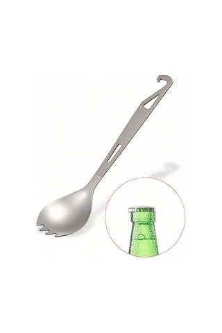 Fortunelane Titanyum Spork Çatal Kaşık Açıcı, 16.2cm 15g Hafif, Doğa Kampı Trekking Outdoor, Farklı Renkler Çok Renkli