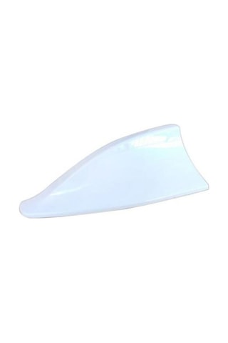 Zendar Oto Anten Jaws Balık Sırtı Yapıştırma Süs Tepe Anteni 17cm Beyaz Yes-056 B