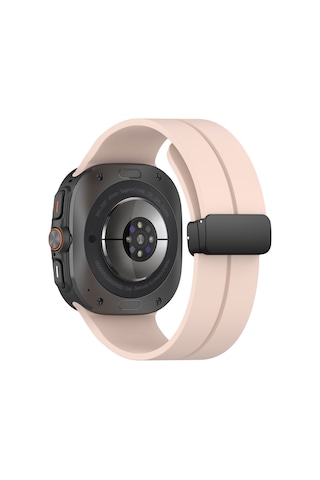 Samsung Galaxy Watch 7 Ultra 47mm Uyumlu Manyetik Mıknatıslı Band Silikon Kordon Kayış