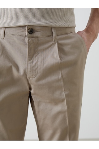 Lcwaıkıkı Classic Bej Standart Kalıp Erkek Pileli Chino Pantolon