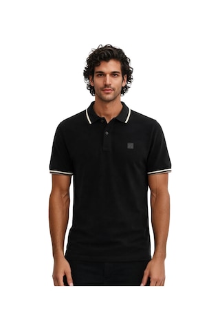 Arma Ar-ma Erkek Polo Yaka Tişört Baskisiz Basic Örme Kumaş Regular Fit %100 Pamuk 30/1 Çift Toplama Penye Pike Y31374356802 Siyah-s1