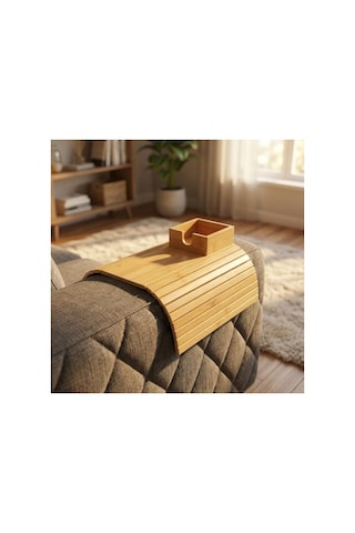 Katlanabilir Ahşap Tepsi Ve Organizer, 41x33.5 Cm Abanoz - Beyaz