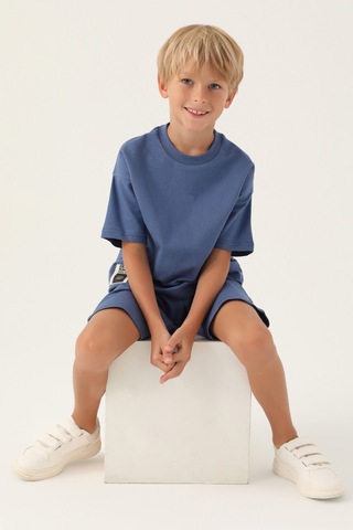 Rolypoly Enjoy Summer İndigo Erkek Çocuk Bermuda Takım 5274-43132 İndigo