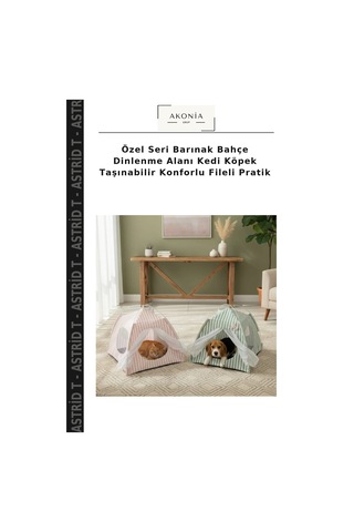 Özel Seri Barınak Bahçe Dinlenme Alanı Kedi Köpek Taşınabilir Konforlu Fileli Pratik