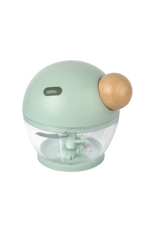 Dinosaurs Yuvarlak Burun Çok Fonksiyonlu El Çekin Sarımsak Kıyma Makinesi Üfer Yeşil05 Ahşap