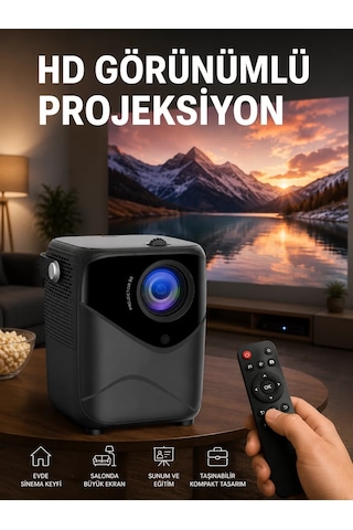 Yüksek Hd Görünümlü Taşınabilir Projeksiyon Cihazı