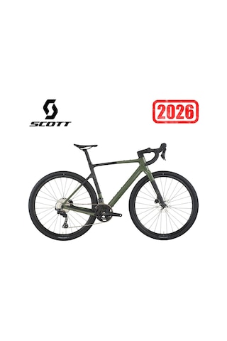 Scott Addict Gravel 40 Karbon Gravel Bisiklet 2x12v Wenge Green S/52cm Siyah