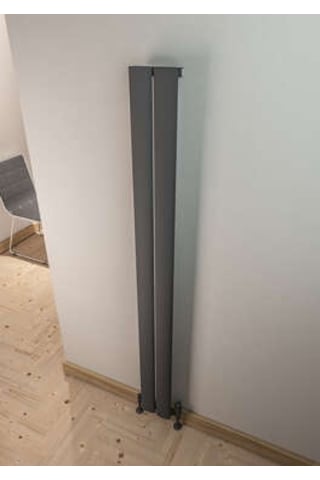 Warma Serez Dikey Alüminyum Radyatör 185x1800 Pütürlü Antrasit 7946