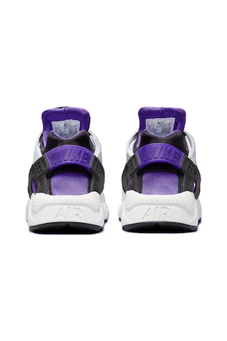Nike Air Huarache Sneaker Unisex Gerçek Deri Tekstil Günlük Spor Ayakkabı Beyaz Mor Beyaz
