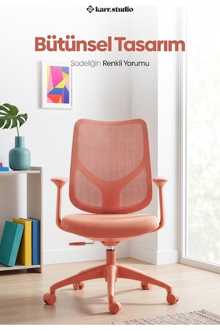 Seul Ergonomik Çalışma Sandalyesi - Turuncu