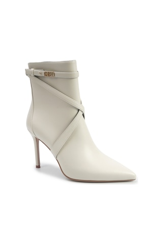 Nine West Justel 5pr Kırık Beyaz Kadın Topuklu Bot 000000000102012349 Beyaz