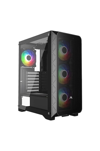 PowerBoost PB-PS5846B 600W ATX USB 3.0 Rainbow Fanlı Mesh Gaming Siyah Kasa