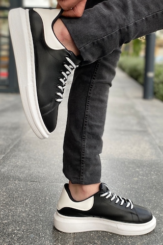 Luis A Costa Lc107 Siyah Arka Beyaz Bt Bağcıklı Erkek Ayakkabı Renkli