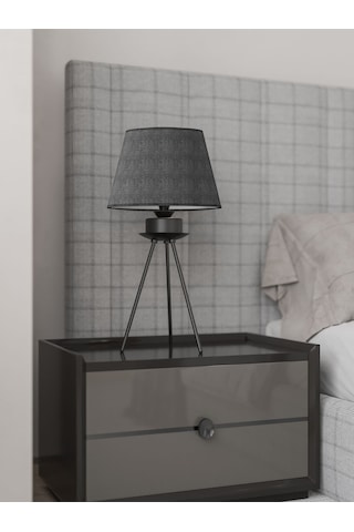 Luxora Avizade Eskitme Tripod Ayaklı Siyah Şapkalı Modern Masa Siyah