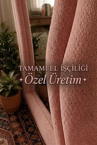 Lusso Pembe Renk Kumaş Kaplamalı Dalgalı Kavisli Ayaklı Boy Aynası 182x87 Cm