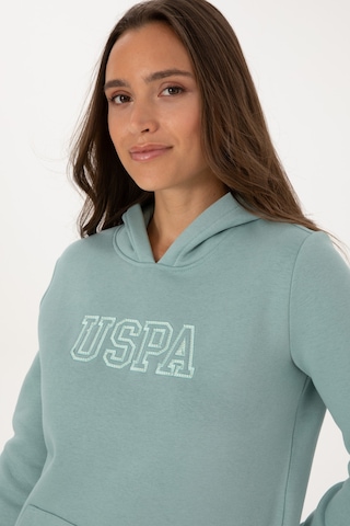 U.S. Polo Assn. Kadın Mint Şardonlu Kapüşonlu Basic Sweatshirt 50313566-VR090