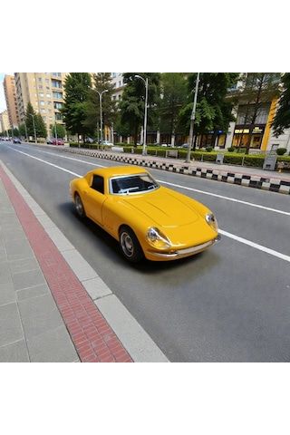1966 Ferrari Sarı 275 Gtb Metal Diecast Çek Bırak Model Araba Diğer