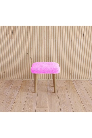 Fahrettin Küçük Çocuk Sandalyesi Çocuk Oturağı Ahşap Sandalye Montessori Sandalye Puflu Pembe Yumuşak Sandalye Pembe