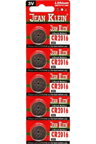 Jean Klein CR2016 3V Lityum Kartela Düğme Pil 5'li