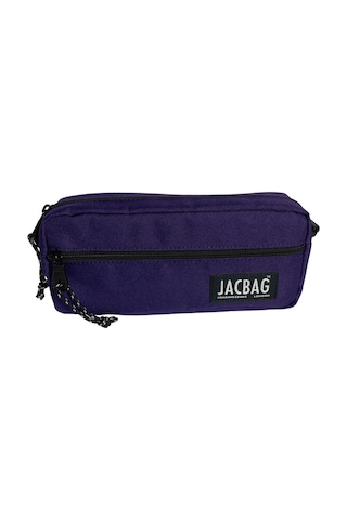Jacbag Çift Fermuarlı Mor Kız Çocuk Kalem Kutusu Çok Renkli