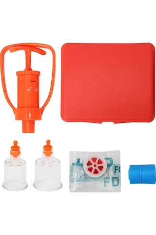 Padalink Yeniden Kullanılabilir Taşınabilir Zehir Çekme Seti: Kamp, Balıkçılık Ve Doğa Yürüyüşleri İçin Kırmızı