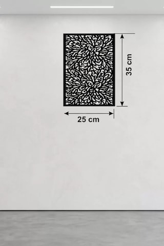 Soyut Mercan Ve Hücre Dokulu Ahşap Duvar Tablosu - 25x35 Cm Lazer Kesim Dekoratif Pano Çok Renkli