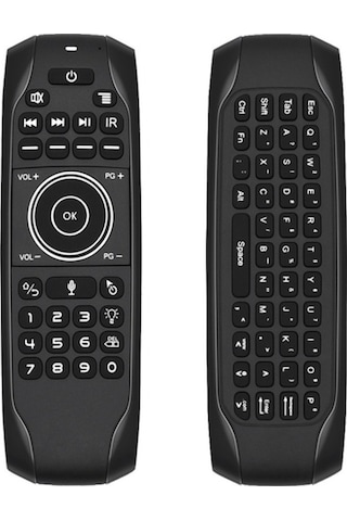 Trendooze Uzaktan Tv Ses Pro Pc Led Kutusu Kumanda, Klavye Kablosuz Jiroskoplu İçin G7v Fly Fare Desteği Aydınlatmalı Android Akıllı Air 2.4ghz / Tj