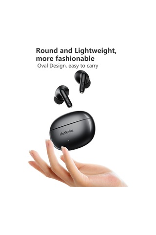 Leezsing Thinkplus Xt88 Bluetooth 5.3 Kulaklık: Gürültü Engelleme, Hıfı Ses, Dokunmatik Kontrol, Su Geçirmez Kablosuz Kulak İçi Kulaklık Siyah