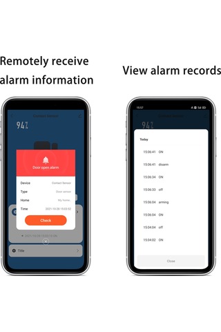 Mufunye Tuya Wifi Akıllı Kapı Pencere Sensörleri Akıllı Ev Alarm Cihazları Kablosuz Cep Telefonu App Uzaktan