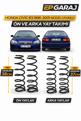 Honda Civic İes 1996 2001 Model Uyumlu Ön + Arka Yay Takımı