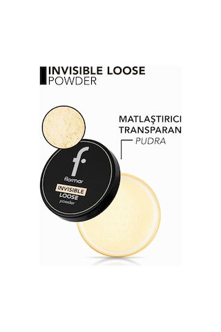 Flormar Invisible Loose Transparan & Yarı Mat Bitişli Sabitleyici Toz Pudra 002 Banana Yum